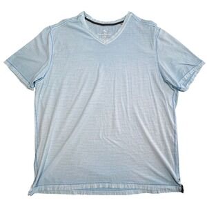 Tommy Bahama Cirrus Coast Tee T Shirt Mens XL Blue Swell V Neck Short Sleeve